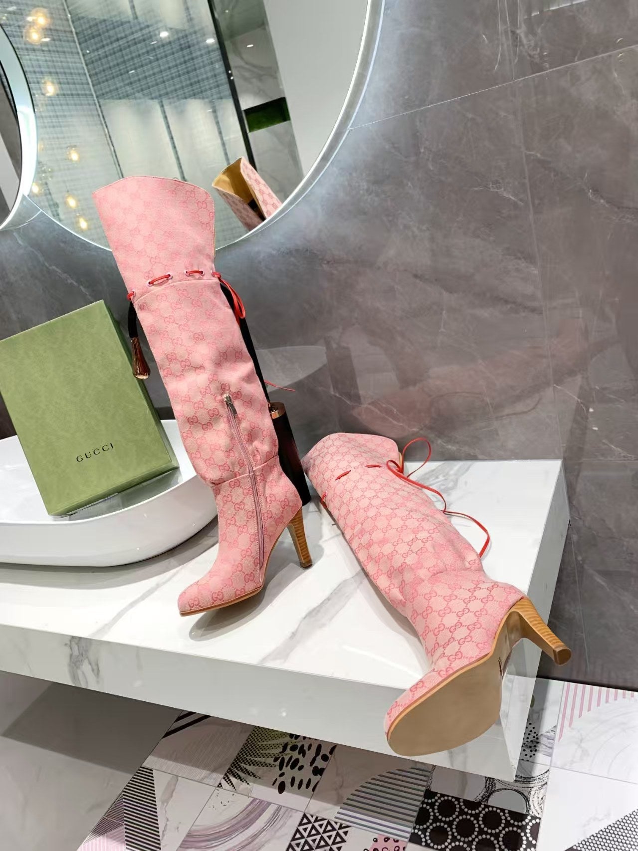 Gucci Pink Boots
