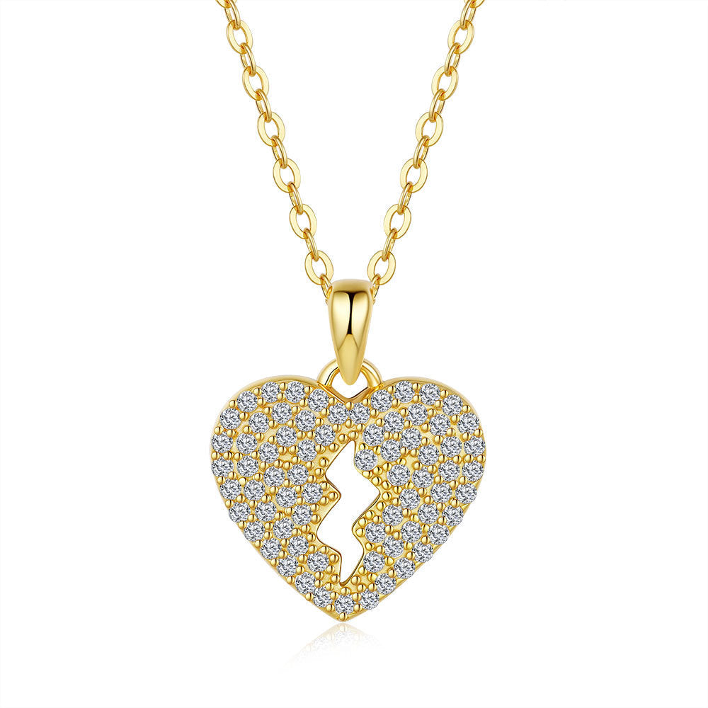 Lightning Love Pendant Moissanite Necklace